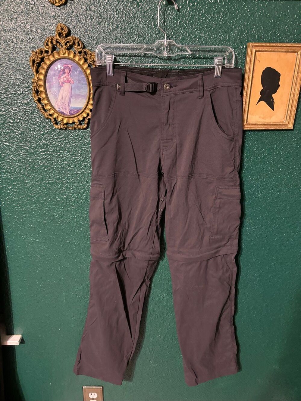 PrAna Mens Gray Zip Off Nylon Pants Size 30x32